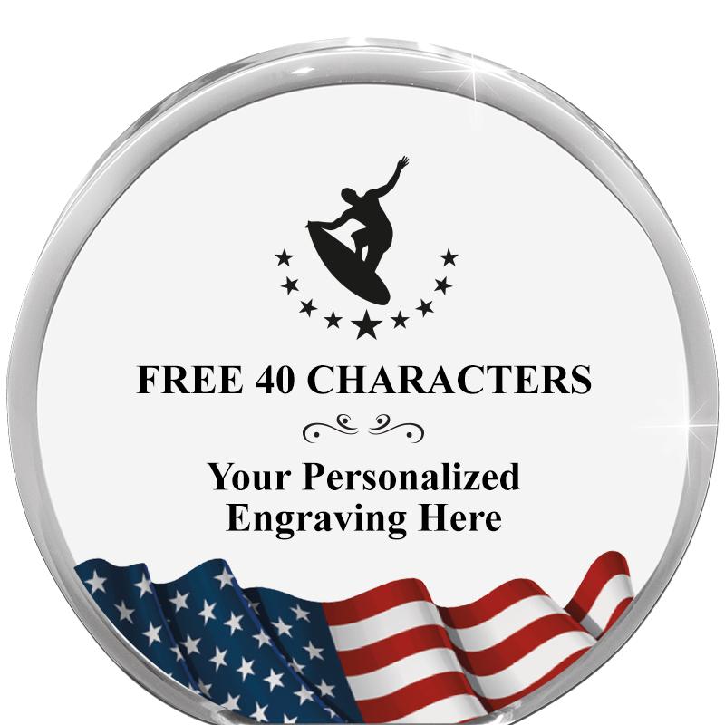 4" FLAG ORBIT ACRYLIC