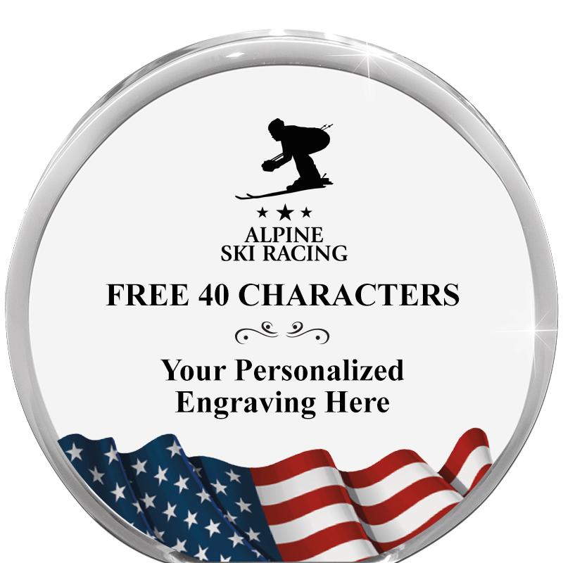 4" FLAG ORBIT ACRYLIC