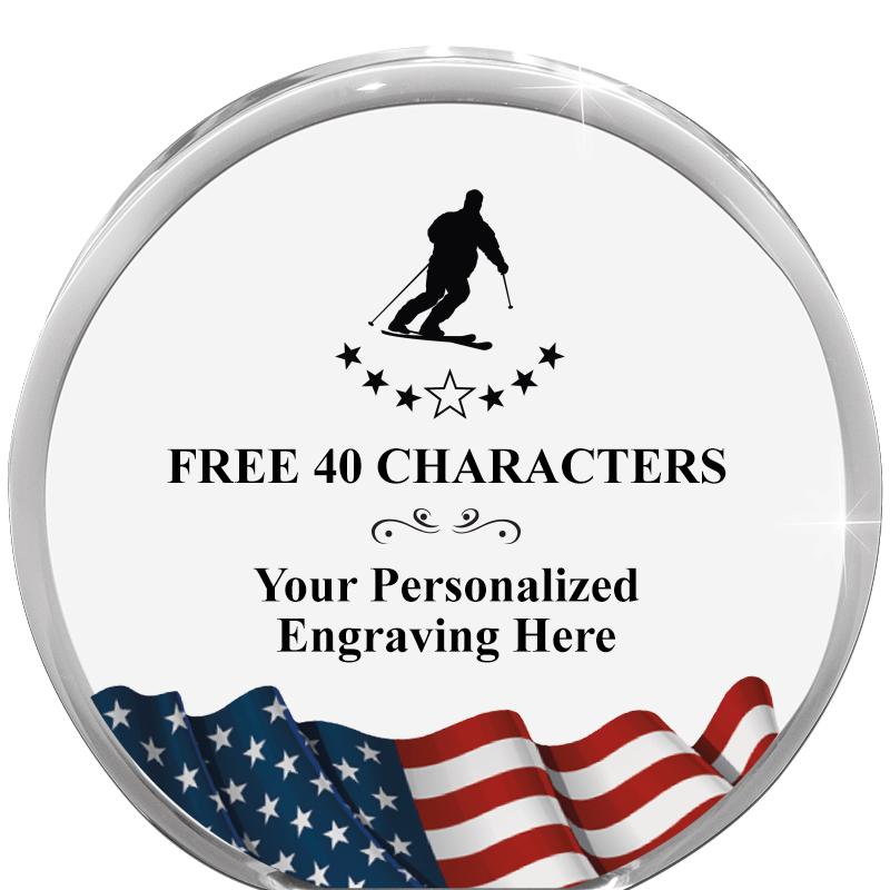 4" FLAG ORBIT ACRYLIC