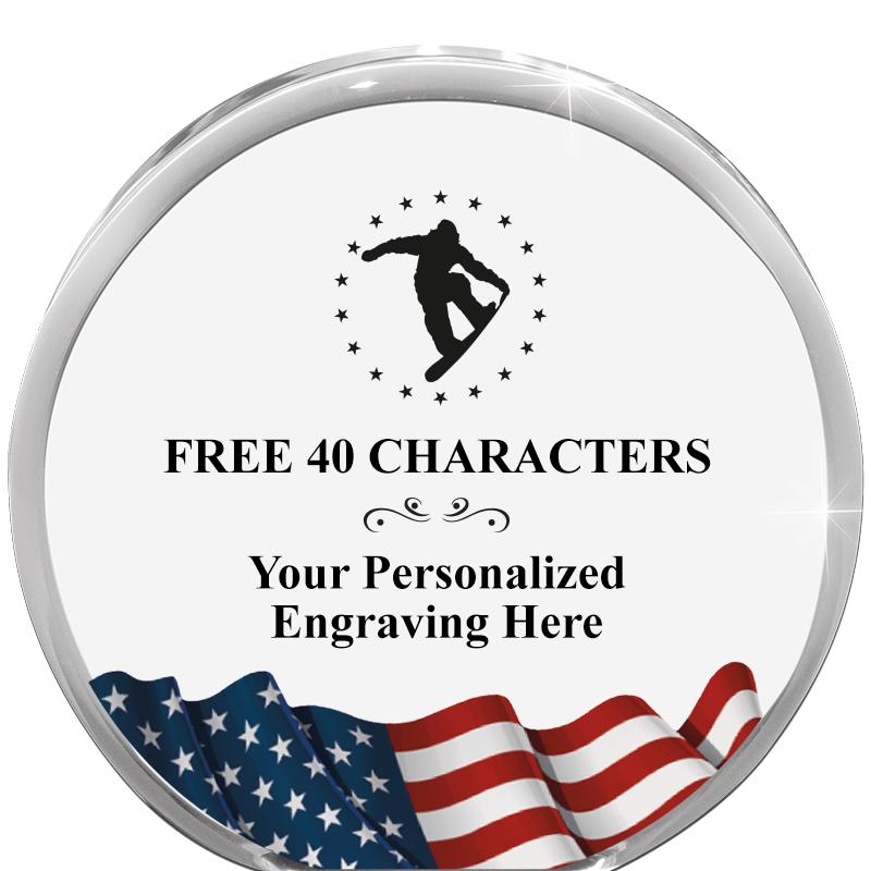 4" FLAG ORBIT ACRYLIC