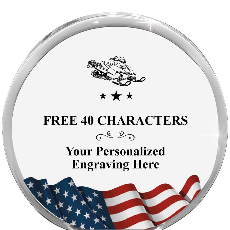 4" FLAG ORBIT ACRYLIC