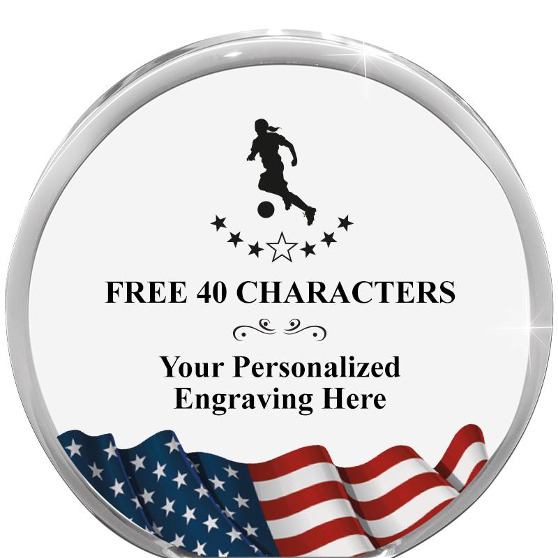 4" FLAG ORBIT ACRYLIC