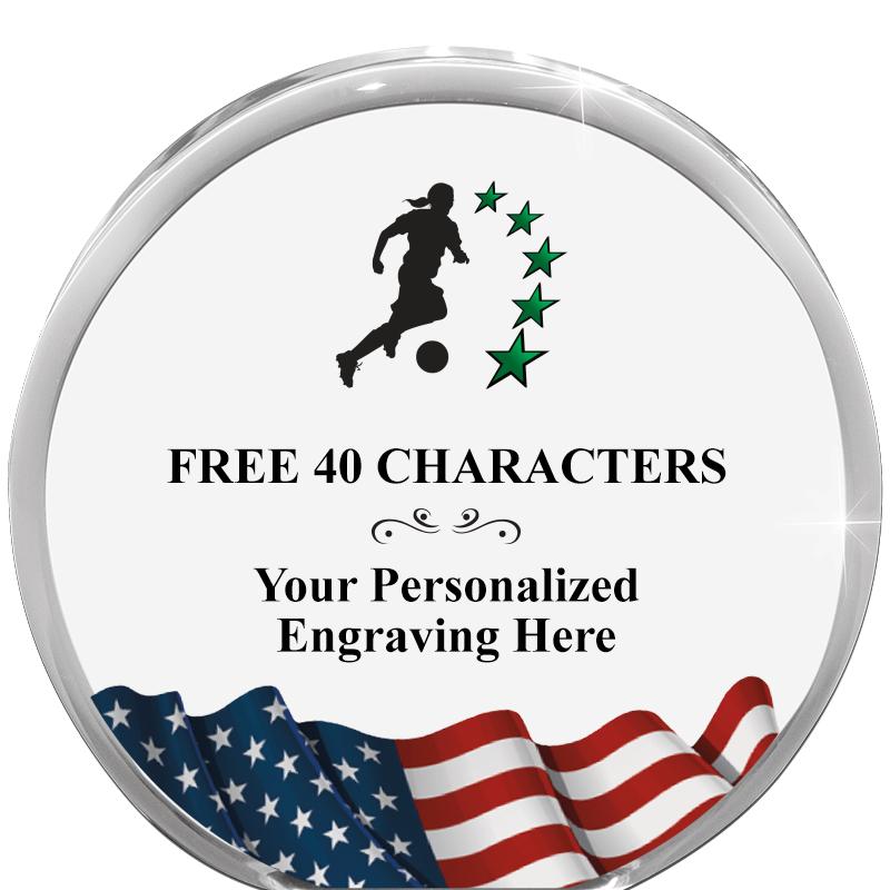 4" FLAG ORBIT ACRYLIC