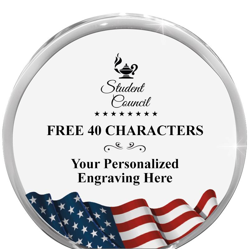 4" FLAG ORBIT ACRYLIC