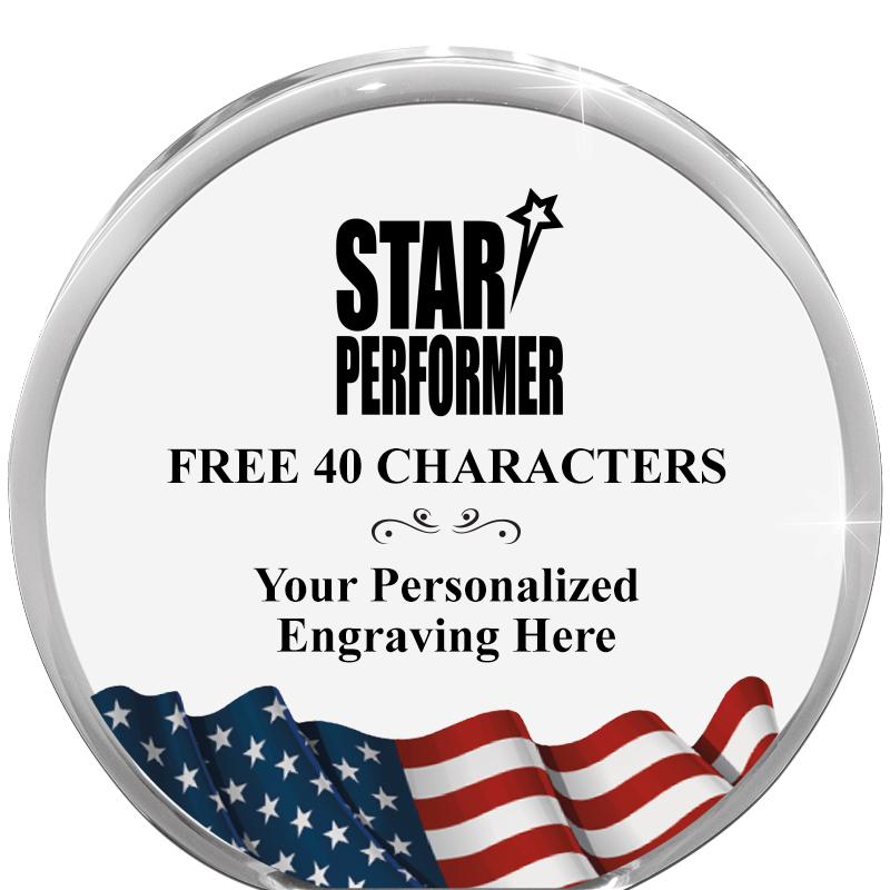 4" FLAG ORBIT ACRYLIC