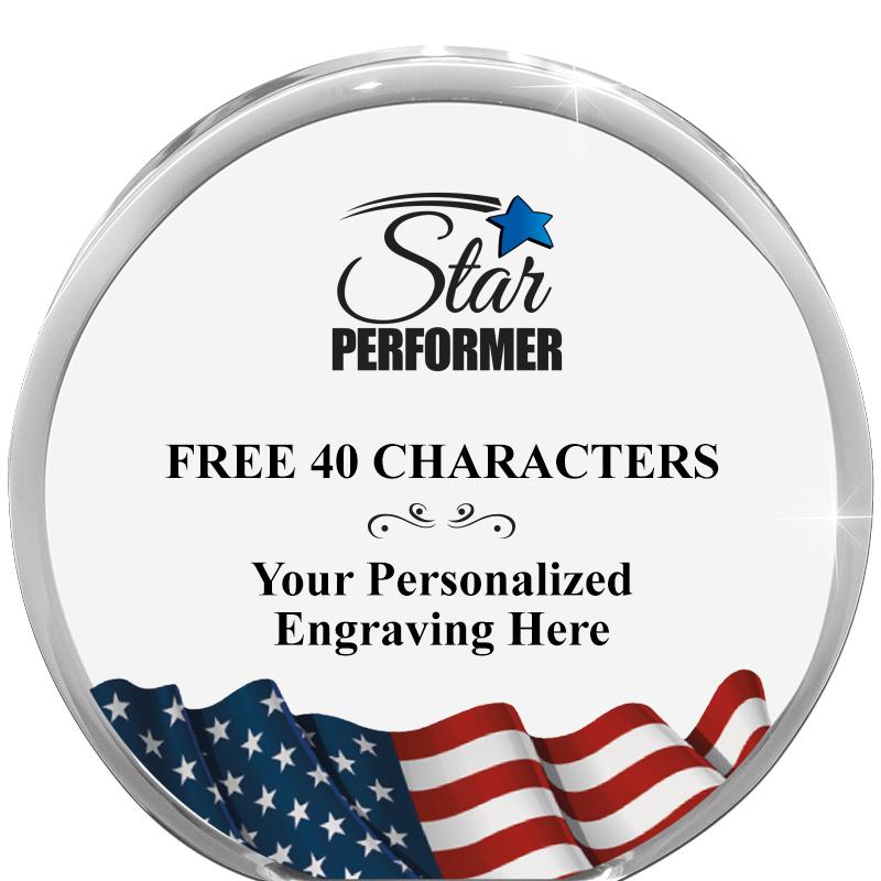 4" FLAG ORBIT ACRYLIC