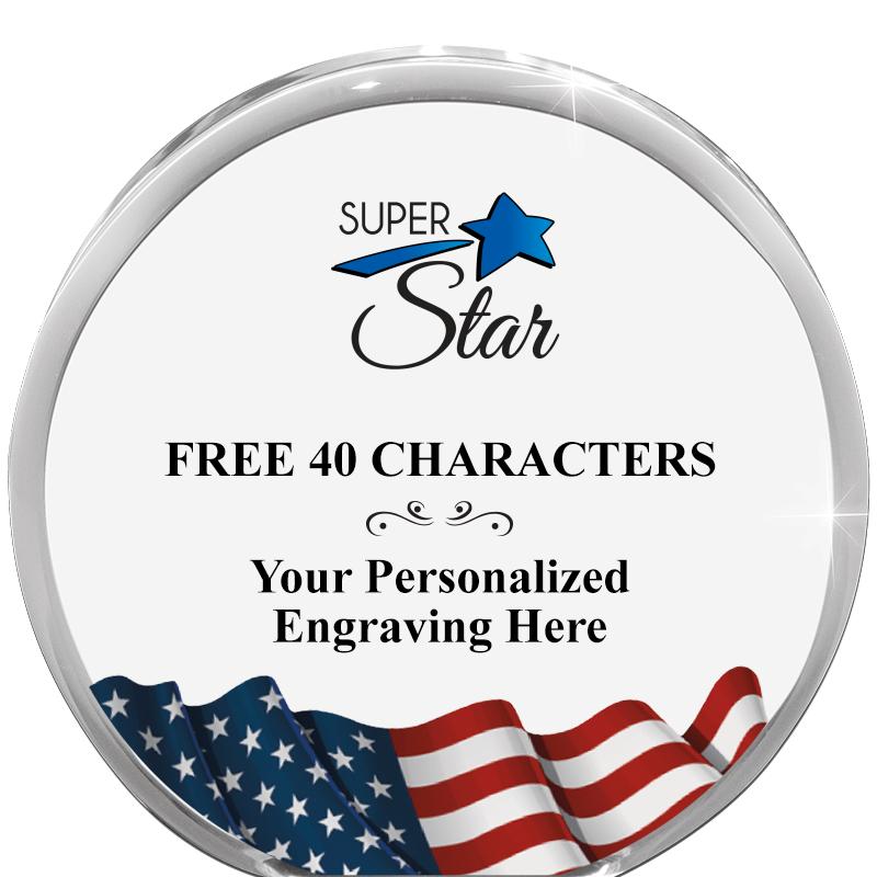 4" FLAG ORBIT ACRYLIC