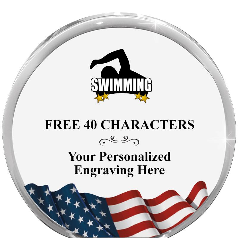 4" FLAG ORBIT ACRYLIC