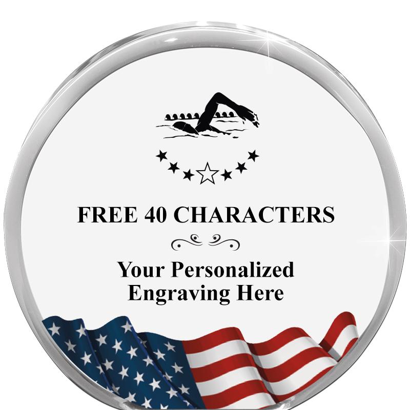 4" FLAG ORBIT ACRYLIC