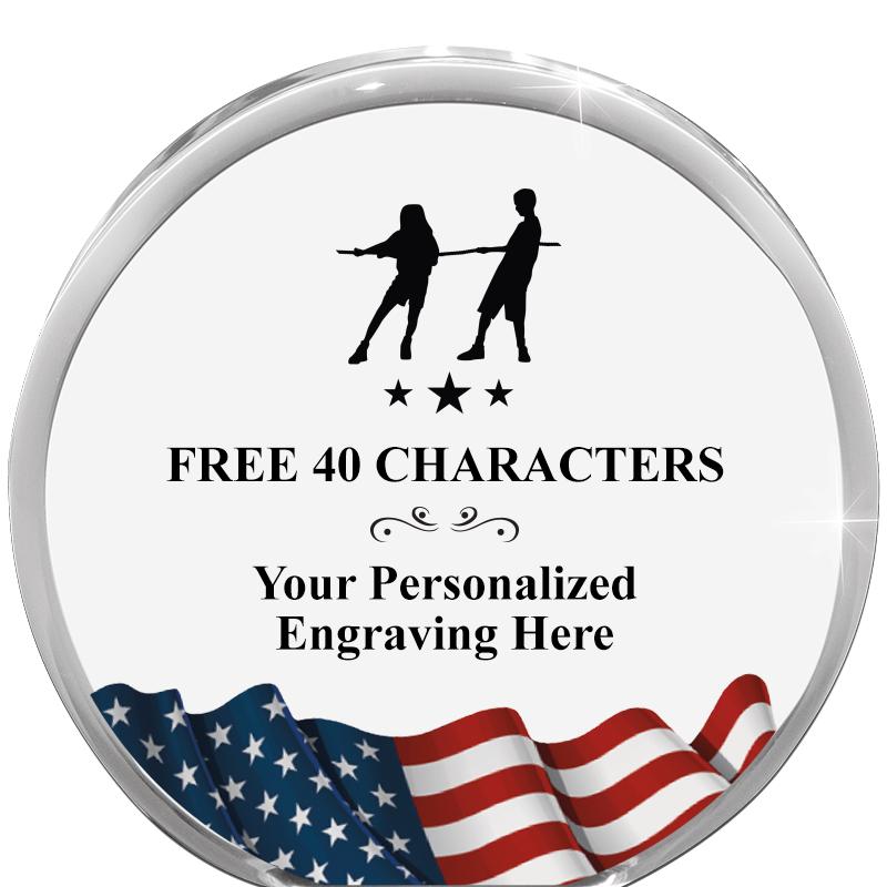 4" FLAG ORBIT ACRYLIC