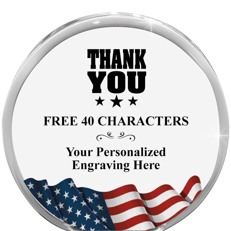 4" FLAG ORBIT ACRYLIC