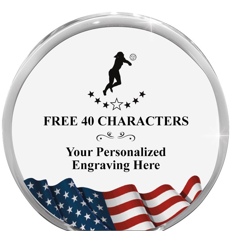 4" FLAG ORBIT ACRYLIC