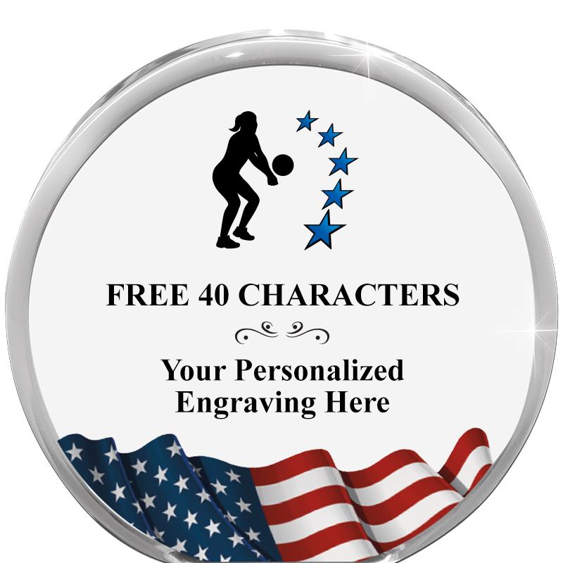 4" FLAG ORBIT ACRYLIC