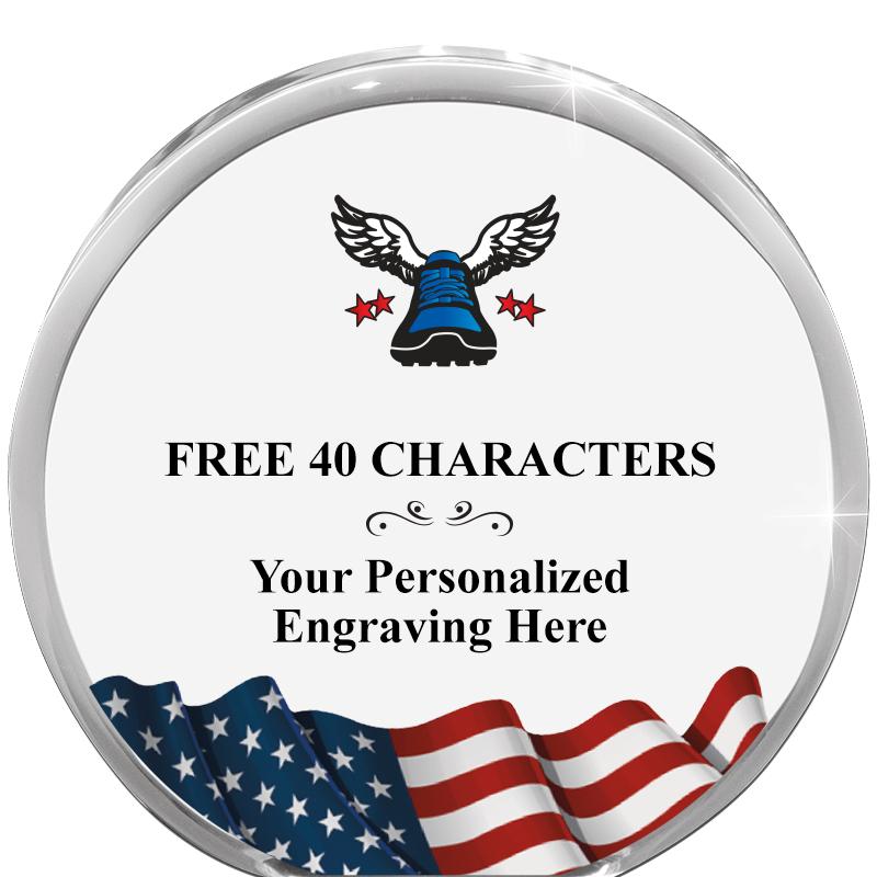 4" FLAG ORBIT ACRYLIC