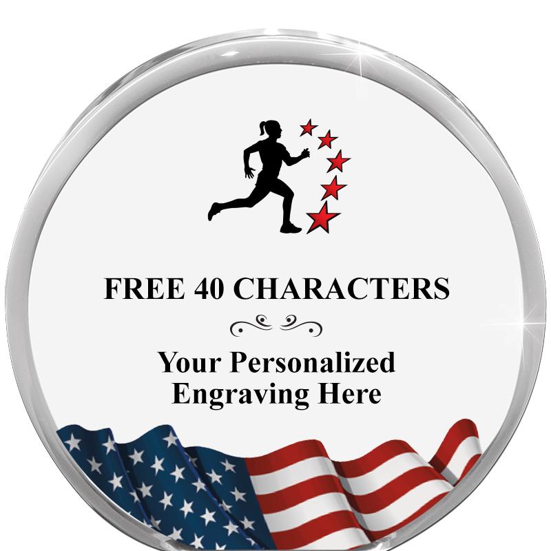 4" FLAG ORBIT ACRYLIC