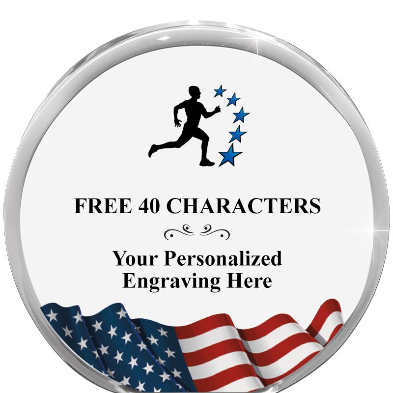 4" FLAG ORBIT ACRYLIC