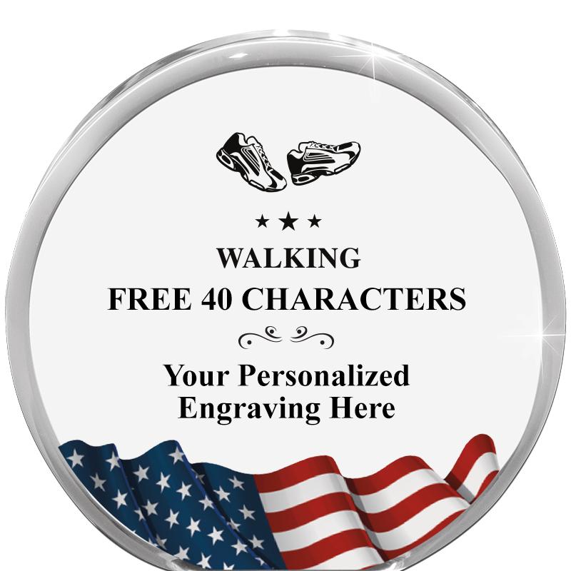 4" FLAG ORBIT ACRYLIC