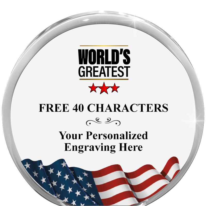 4" FLAG ORBIT ACRYLIC