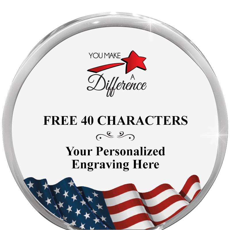 4" FLAG ORBIT ACRYLIC