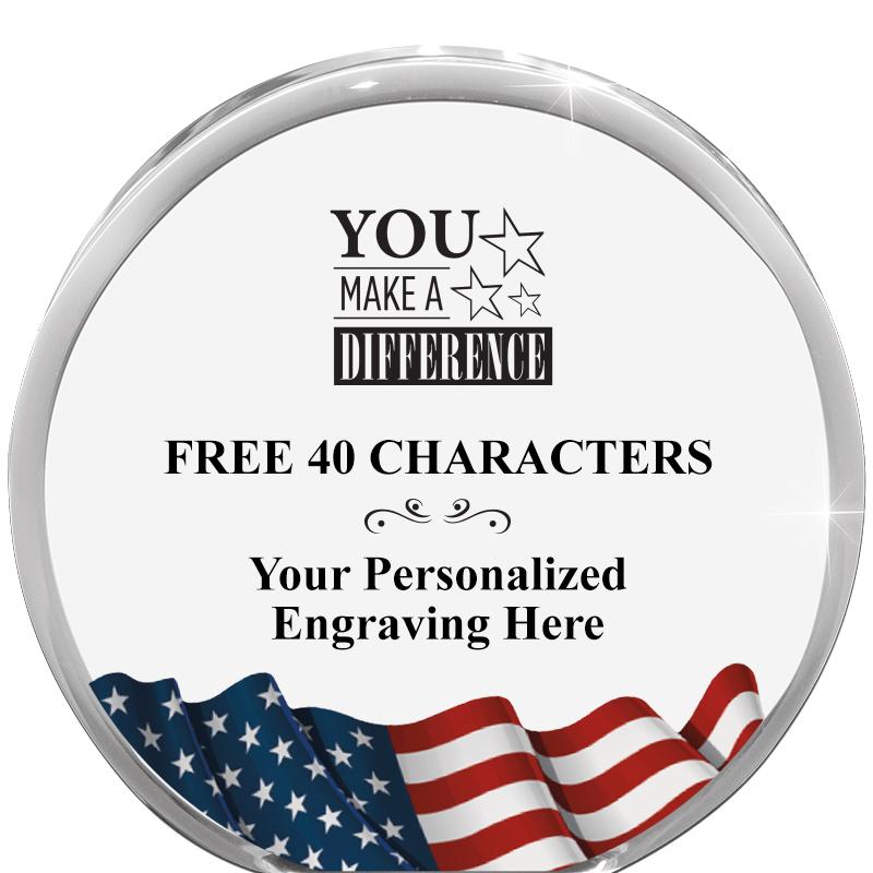 4" FLAG ORBIT ACRYLIC