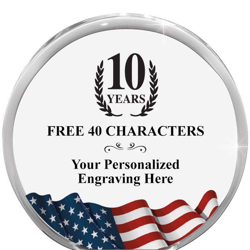 4" FLAG ORBIT ACRYLIC