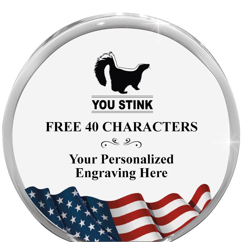 4" FLAG ORBIT ACRYLIC