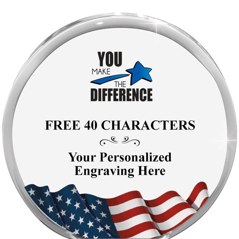 4" FLAG ORBIT ACRYLIC