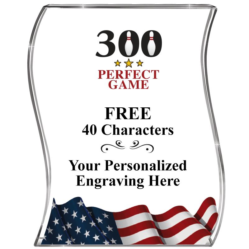 4" FLAG WAVE ACRYLIC