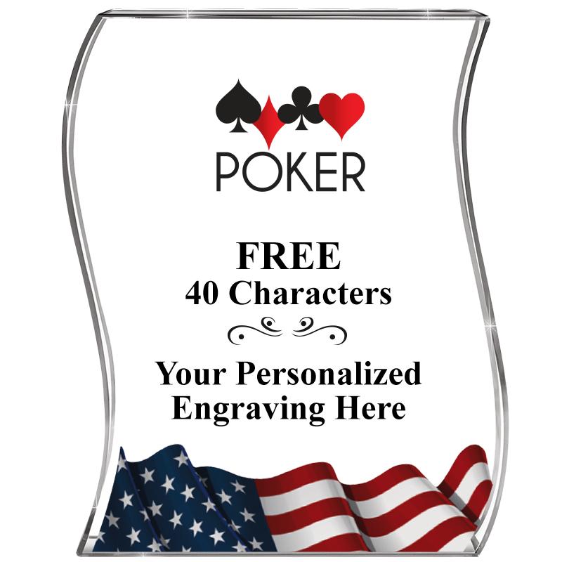 4" FLAG WAVE ACRYLIC