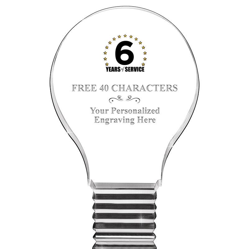 6" LIGHT BULB ACRYLIC