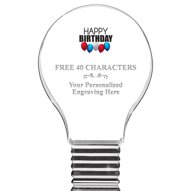 6" LIGHT BULB ACRYLIC