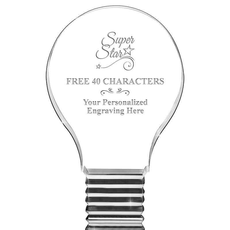 6" LIGHT BULB ACRYLIC