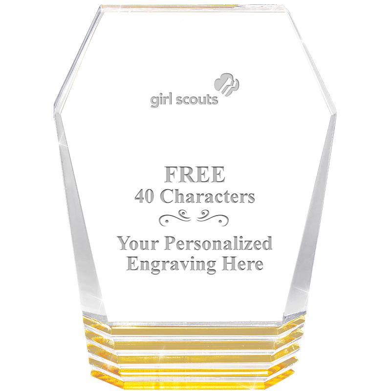 5" MONUMENT GOLD ROCKWELL ACRY