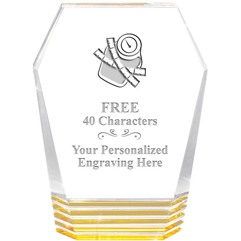 5" MONUMENT GOLD ROCKWELL ACRY