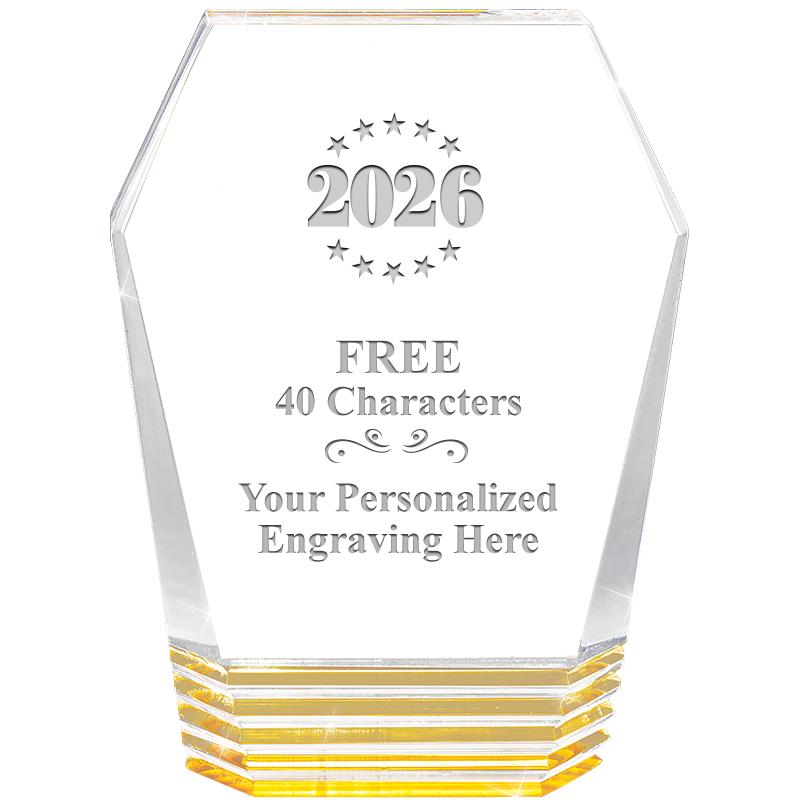 5" MONUMENT GOLD ROCKWELL ACRY