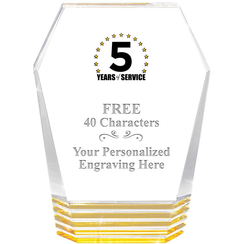 5" MONUMENT GOLD ROCKWELL ACRY