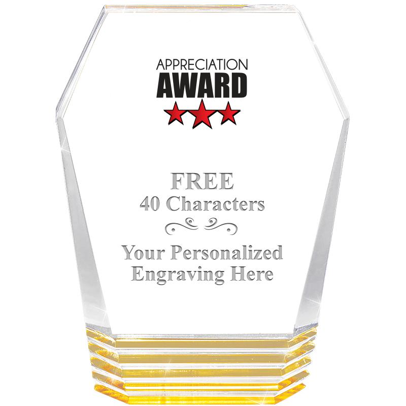 5" MONUMENT GOLD ROCKWELL ACRY