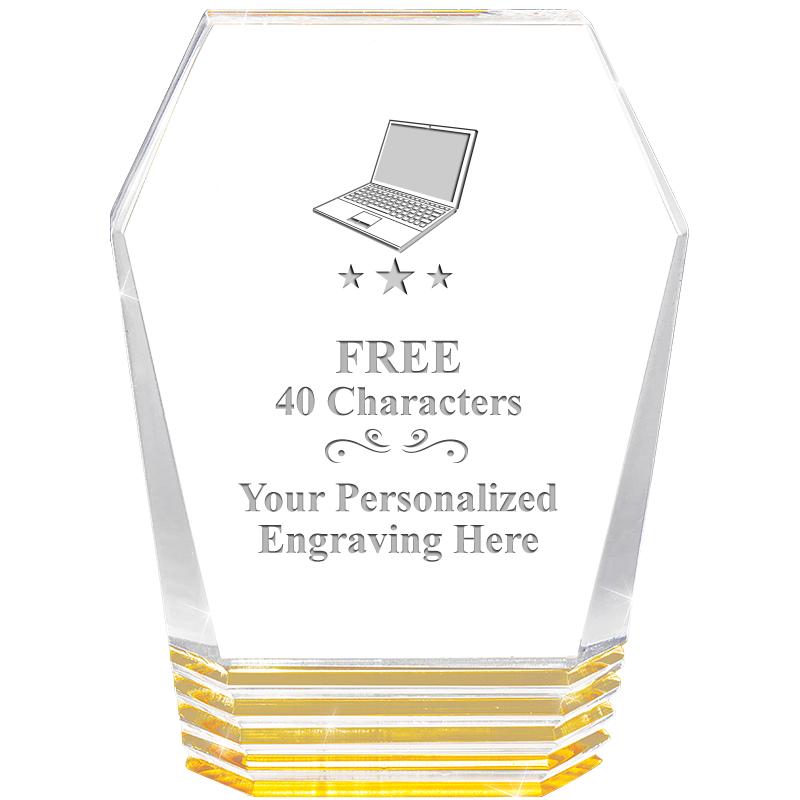 5" MONUMENT GOLD ROCKWELL ACRY