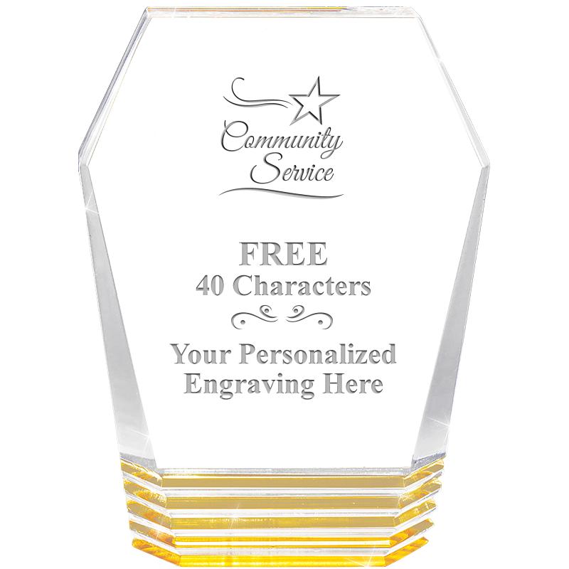 5" MONUMENT GOLD ROCKWELL ACRY