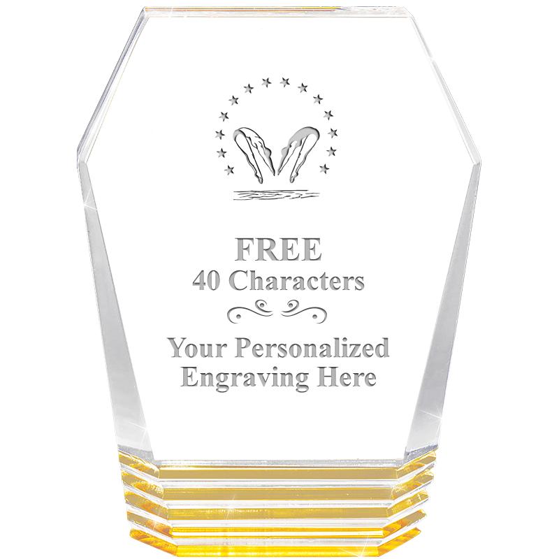 5" MONUMENT GOLD ROCKWELL ACRY