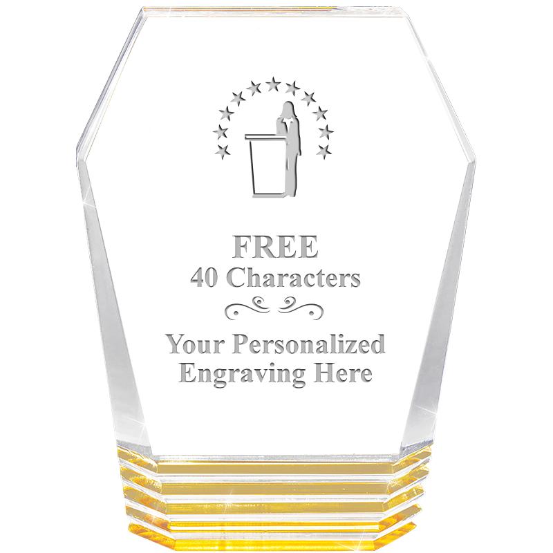 5" MONUMENT GOLD ROCKWELL ACRY