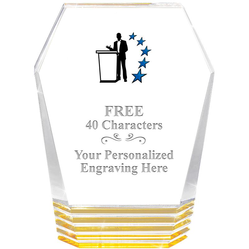 5" MONUMENT GOLD ROCKWELL ACRY