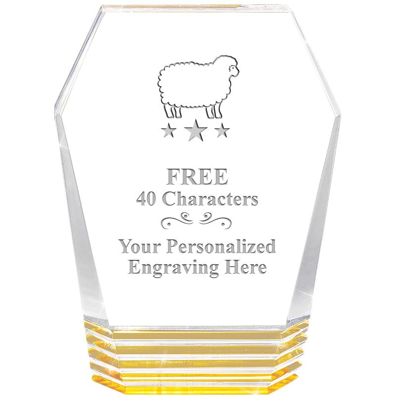 5" MONUMENT GOLD ROCKWELL ACRY