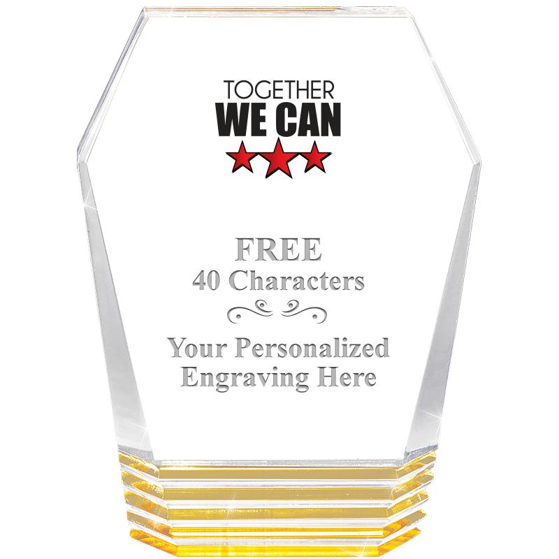 5" MONUMENT GOLD ROCKWELL ACRY