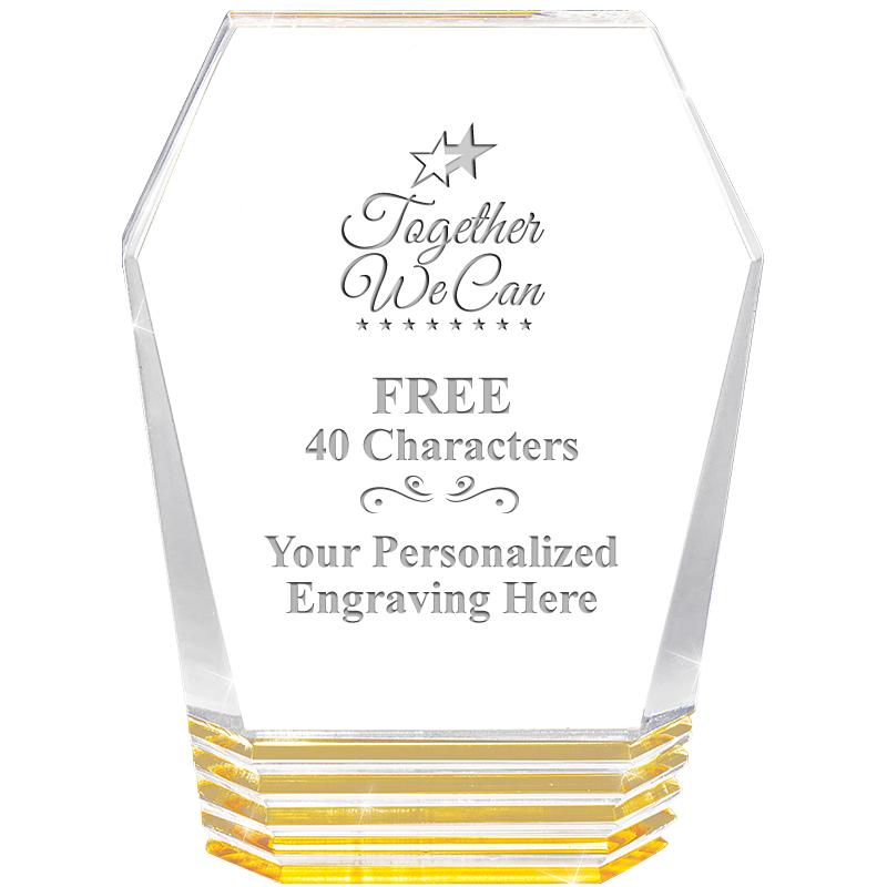 5" MONUMENT GOLD ROCKWELL ACRY