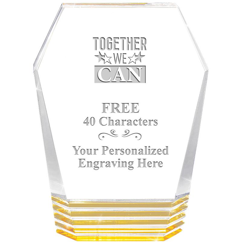 5" MONUMENT GOLD ROCKWELL ACRY