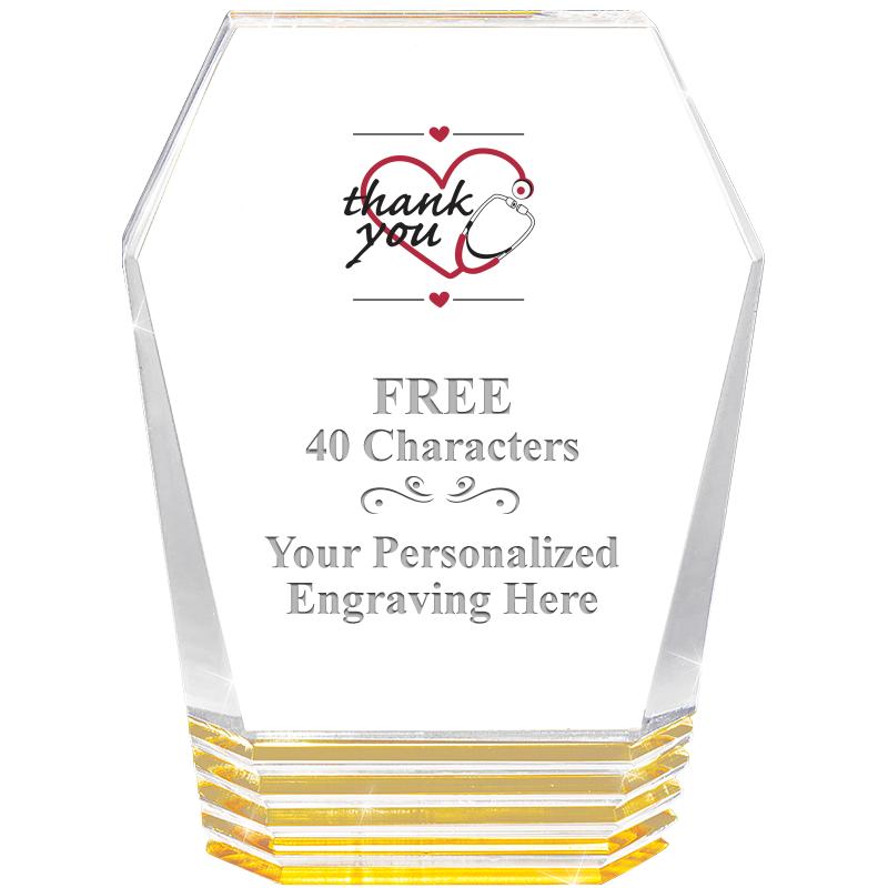 5" MONUMENT GOLD ROCKWELL ACRY