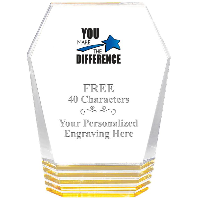 5" MONUMENT GOLD ROCKWELL ACRY