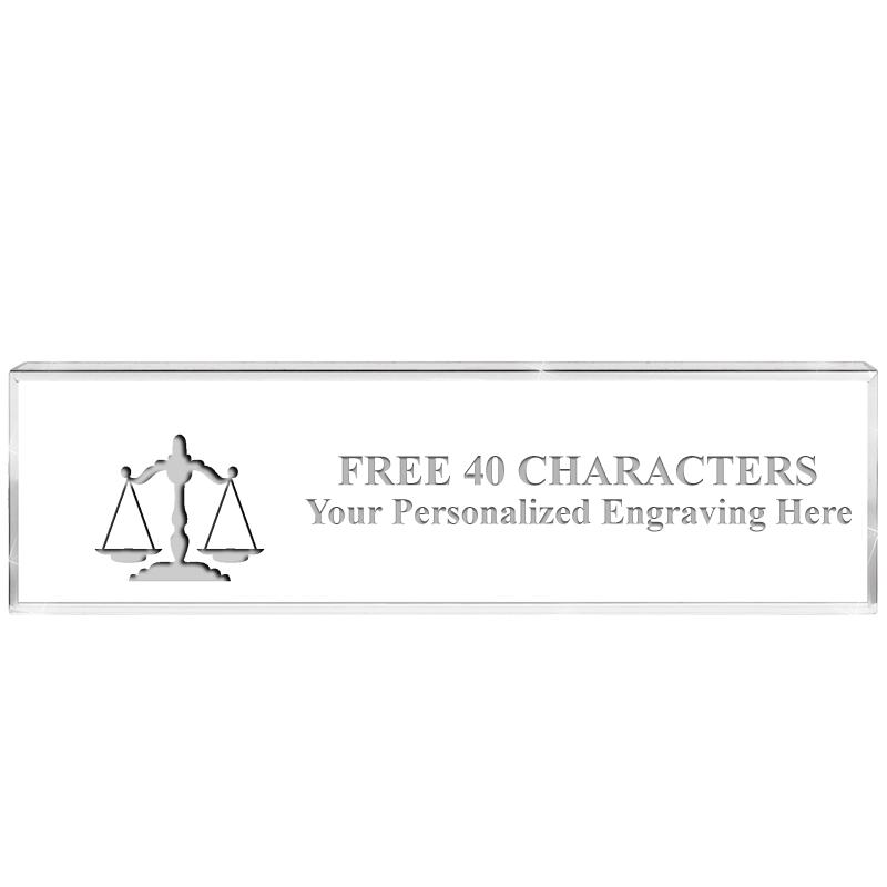 2.25" DESK NAMEPLATE ACRYLIC