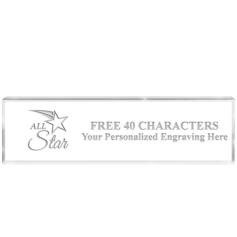 2.25" DESK NAMEPLATE ACRYLIC